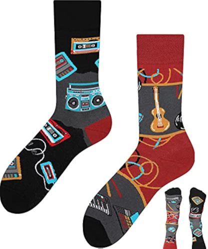 Mehrfarbige Laufsocken aus Baumwolle/Polyamid