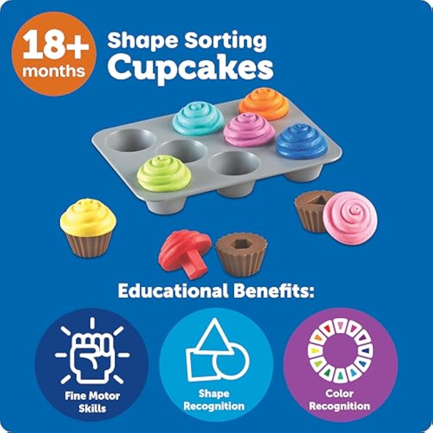 Learning Resources Smart Snacks Cupcakes zum Formensortieren