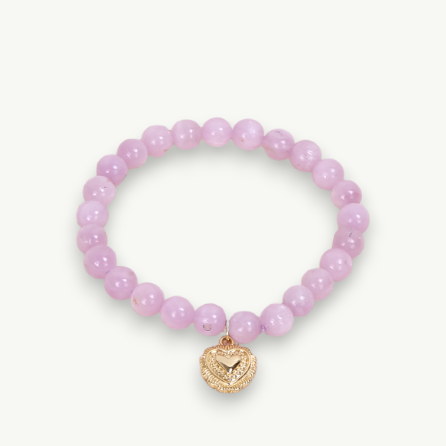 Amethyst Heartlight Bracelet — Amethyst Emotional Healing Bracelet| 18K Gold-Plated Charm