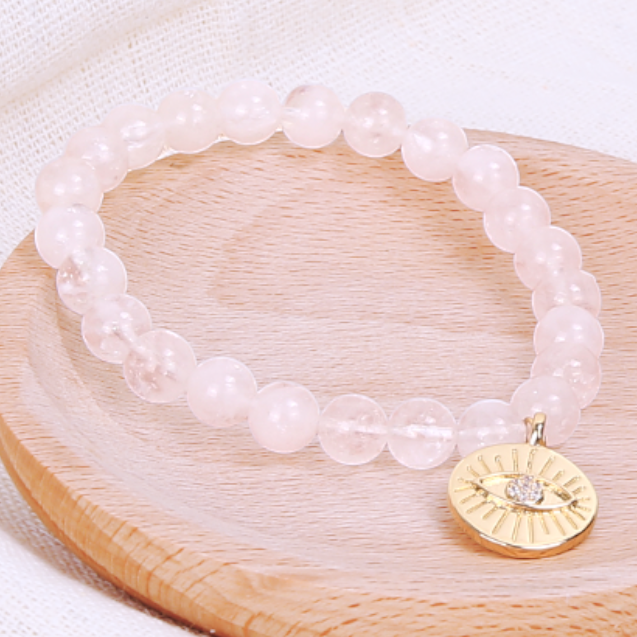Oracle Light Bracelet — Phantom Quartz Spiritual Awakening Bracelet| 18K Gold-Plated Charm