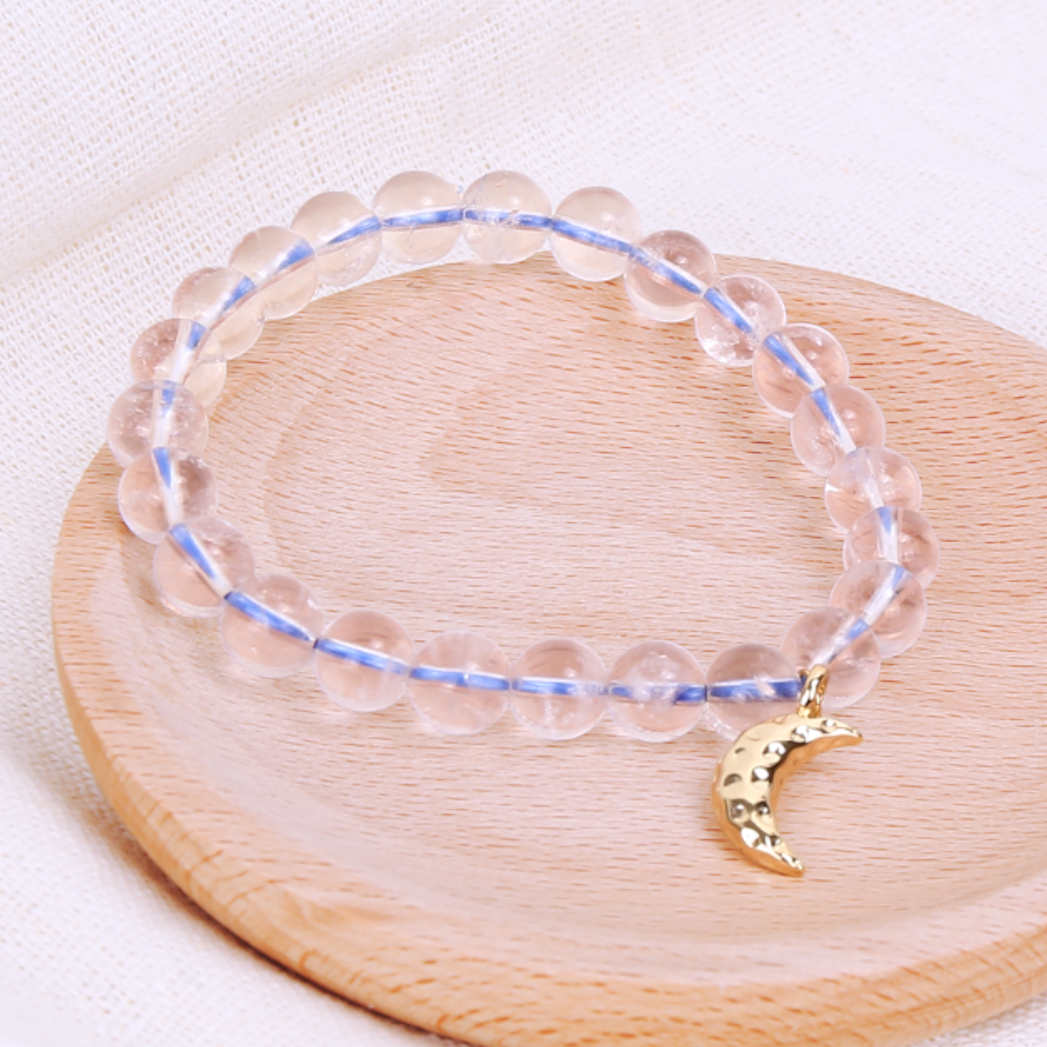 Moonveil Clarity Bracelet — Natural Clear Quartz Crystal Bracelet