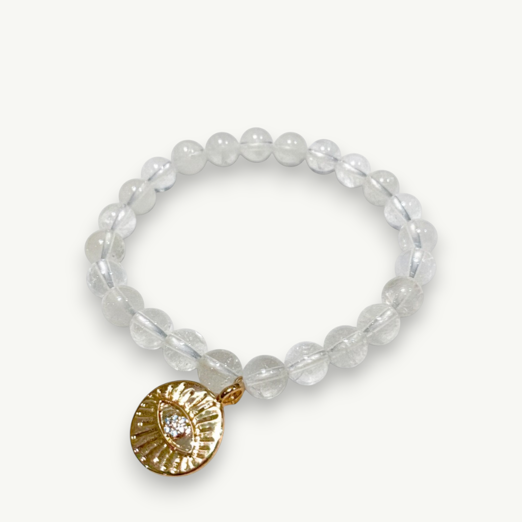 Oracle Light Bracelet — Phantom Quartz Spiritual Awakening Bracelet| 18K Gold-Plated Charm
