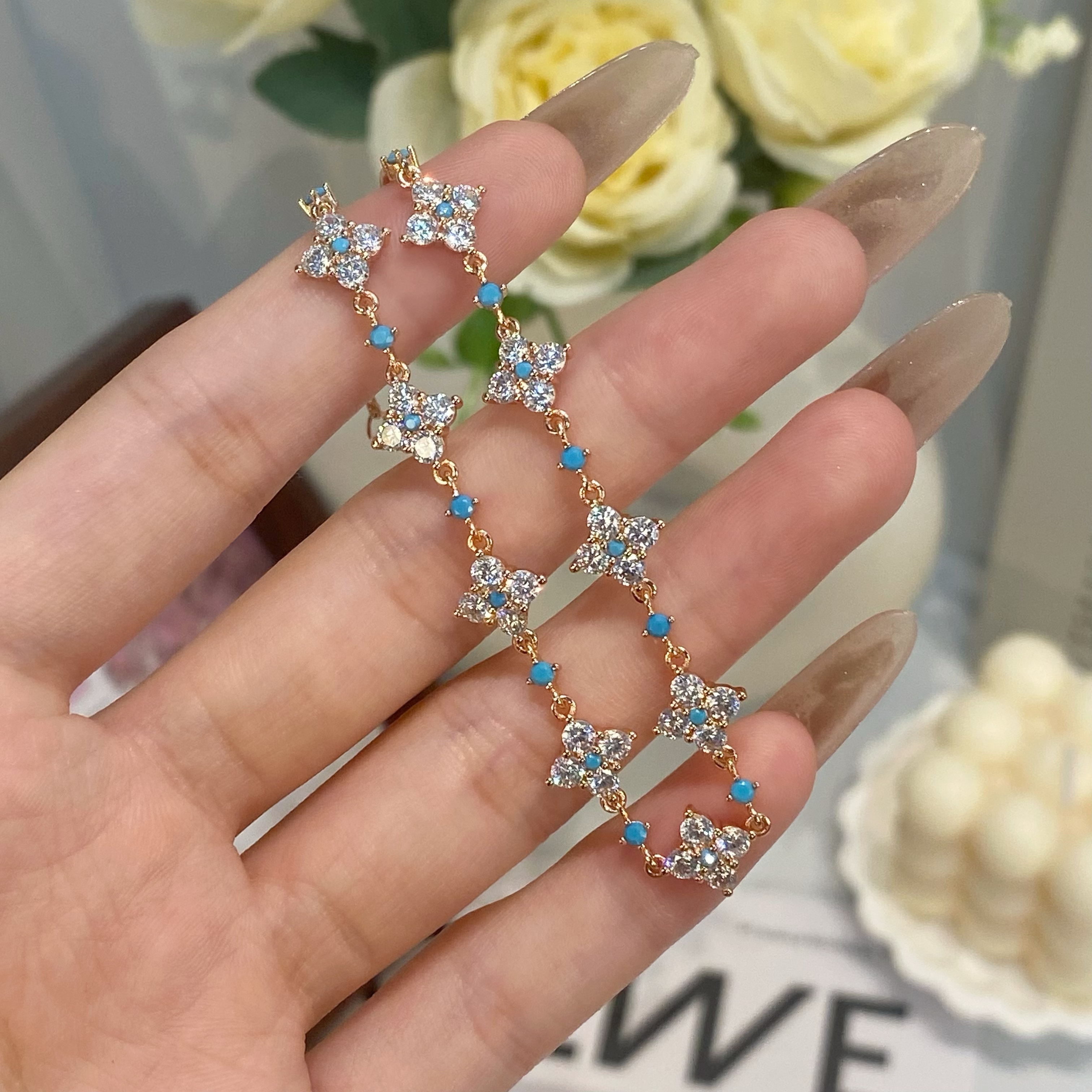 Copper Four Leaf Clover Charm Bracelet