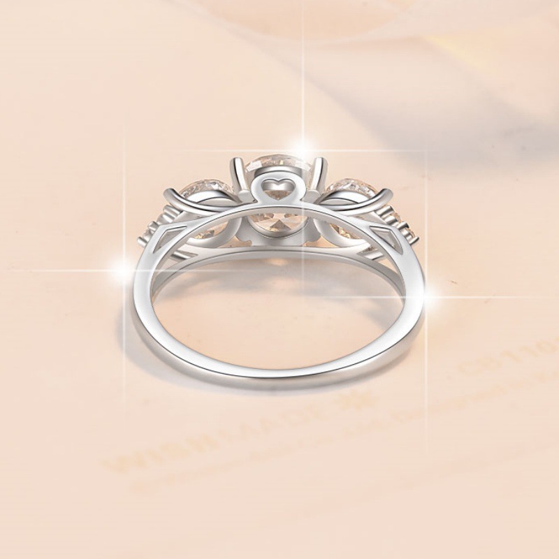 2ct Moissanite Ring - 925 Sterling Silver Eternal Love Engagement Ring