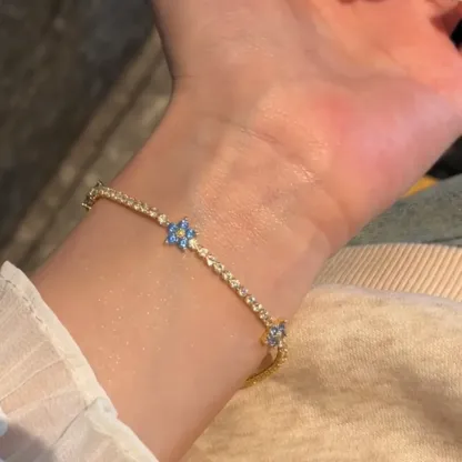 Flower Tennis Bracelet