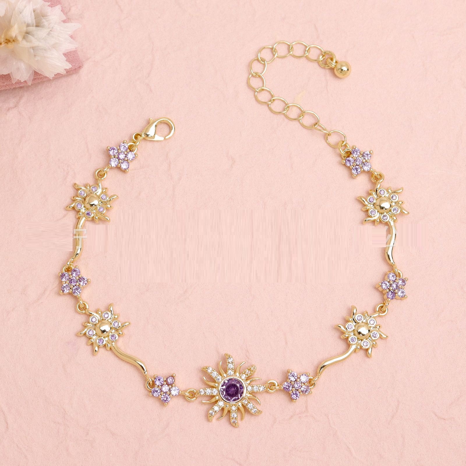 Lavender Sunflower Princess Bracelet‌
