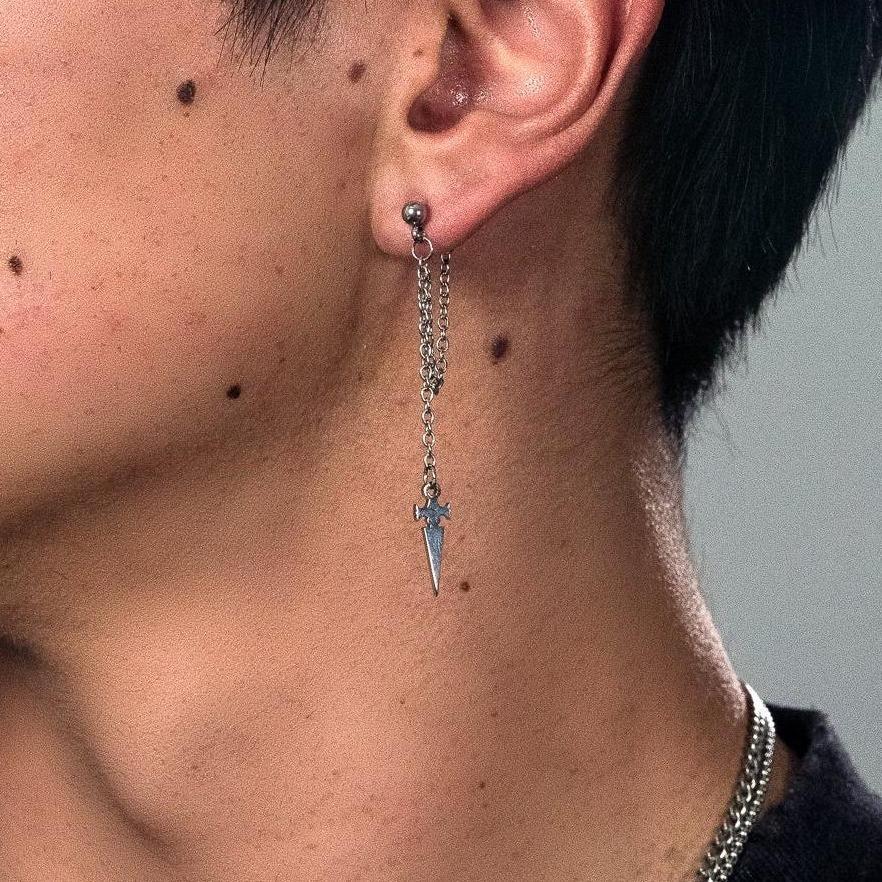 Judgement Chain Earrings - HxH Kurapika Inspired Anime Hunter x Hunter Hypoallergenic Stainless Steel Earrings Cosplay Gift For Anime Manga Lover