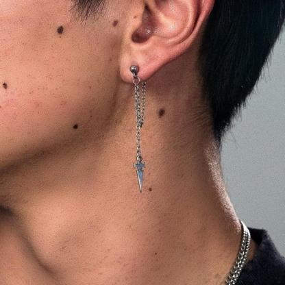 Judgement Chain Earrings - HxH Kurapika Inspired Anime Hunter x Hunter Hypoallergenic Stainless Steel Earrings Cosplay Gift For Anime Manga Lover