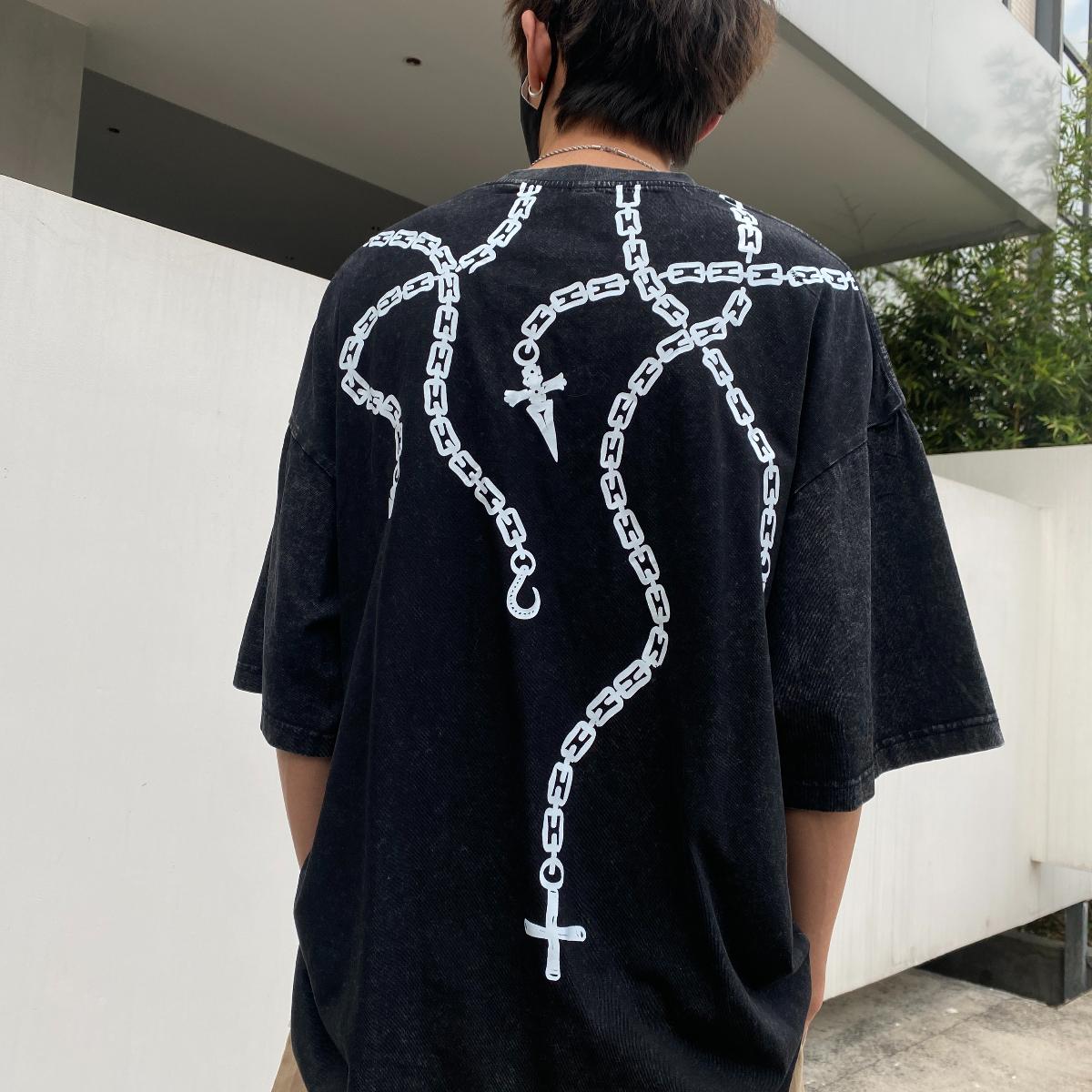 Kurapika Judgement Chain T-shirt Kurapika Vintage Washed Tee Anime Shirt, Manga Tee, harajuku clothing, Anime Lover Gift-Hunter X Hunter Shirt Menswear Top