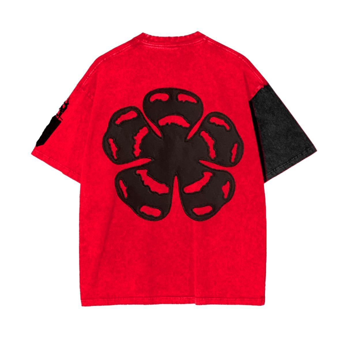 Black Clover Asta's demon Anime Double Printed Oversize Lightweight T-Shirt Unisex Printed Cool Tee Summer Street Clothing