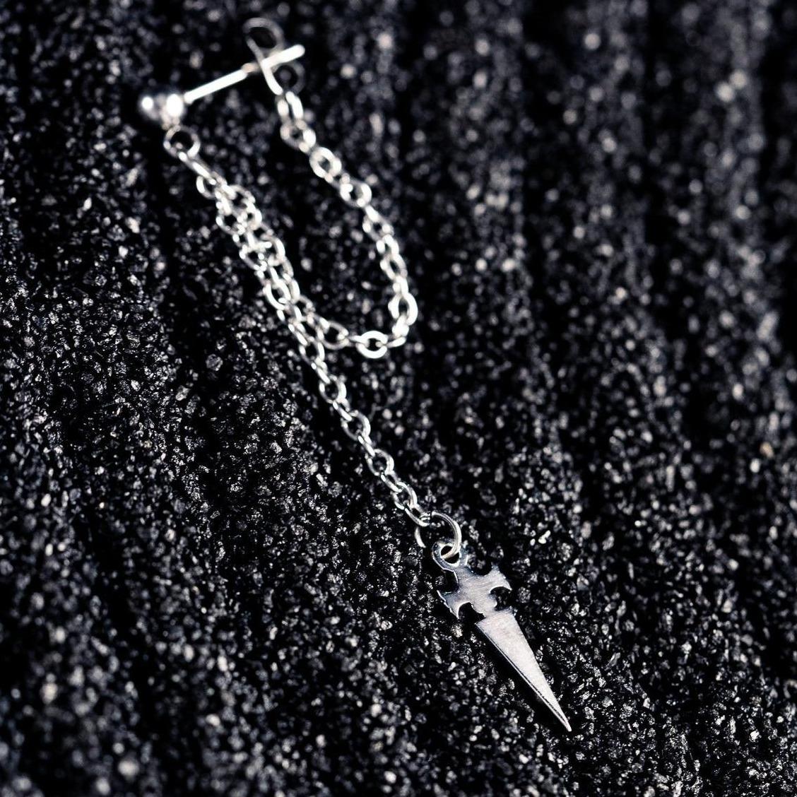 Judgement Chain Earrings - HxH Kurapika Inspired Anime Hunter x Hunter Hypoallergenic Stainless Steel Earrings Cosplay Gift For Anime Manga Lover