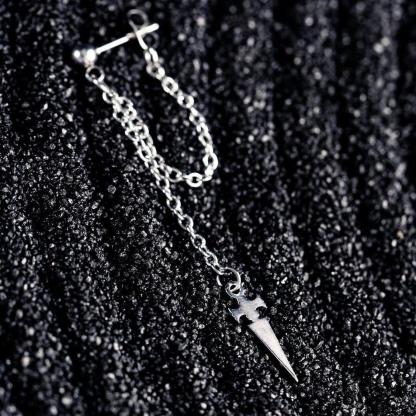Judgement Chain Earrings - HxH Kurapika Inspired Anime Hunter x Hunter Hypoallergenic Stainless Steel Earrings Cosplay Gift For Anime Manga Lover
