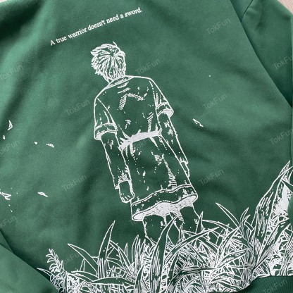 Vinland Saga Thorfinn Hoodie Unisex Printed Hoodie Anime Hoodie Forest Green Suitable for Winter Long Sleeve Stylish Wear For anime fan Fashion Streetwear Menswear Sweatshirts