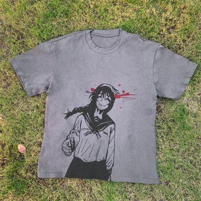 Toji and Amanai T-shirt Anime Manga Tee Jujutsu Kaisen T-shirt Streetwear Tee Menswera Round Neck Casual Shirt-JJK Menswear Top