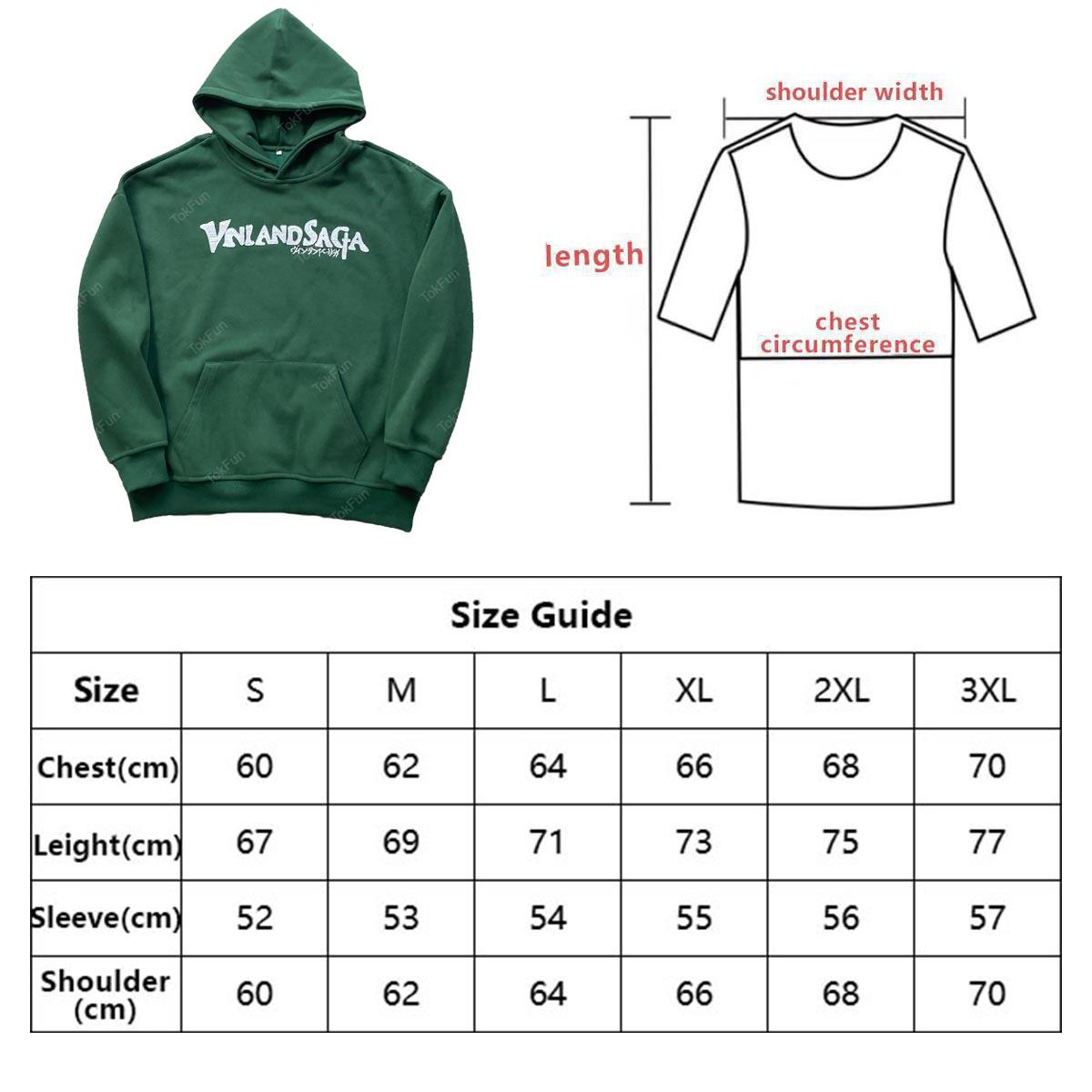 Vinland Saga Thorfinn Hoodie Unisex Printed Hoodie Anime Hoodie Forest Green Suitable for Winter Long Sleeve Stylish Wear For anime fan Fashion Streetwear Menswear Sweatshirts