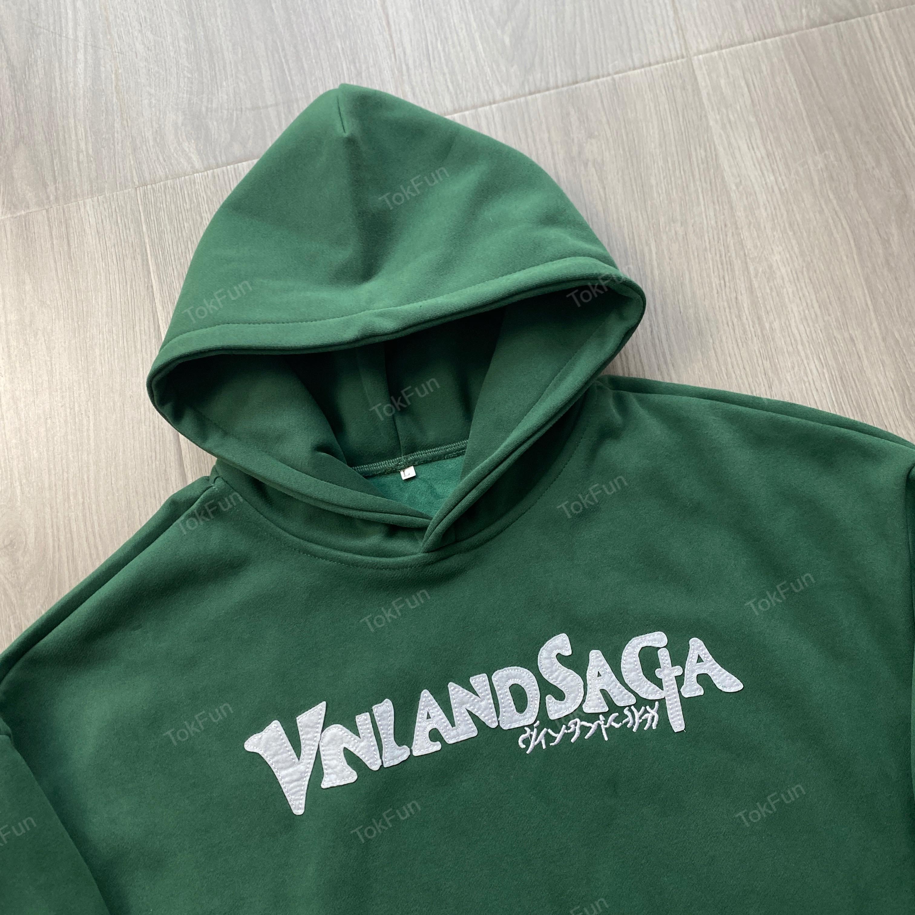 Vinland Saga Thorfinn Hoodie Unisex Printed Hoodie Anime Hoodie Forest Green Suitable for Winter Long Sleeve Stylish Wear For anime fan Fashion Streetwear Menswear Sweatshirts