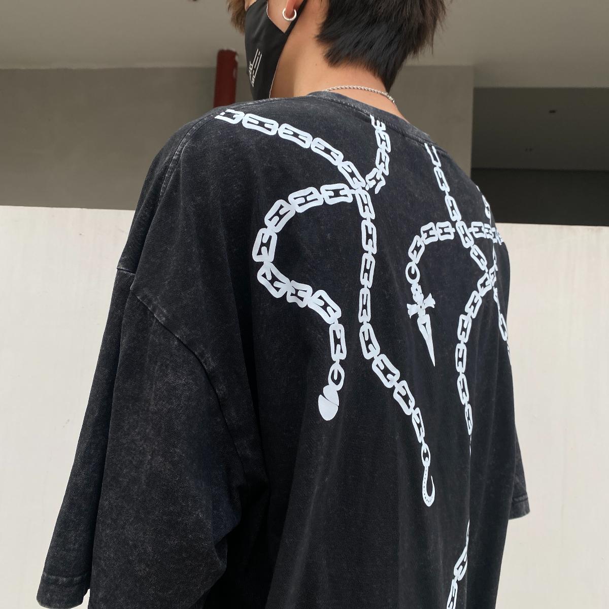 Kurapika Judgement Chain T-shirt Kurapika Vintage Washed Tee Anime Shirt, Manga Tee, harajuku clothing, Anime Lover Gift-Hunter X Hunter Shirt Menswear Top