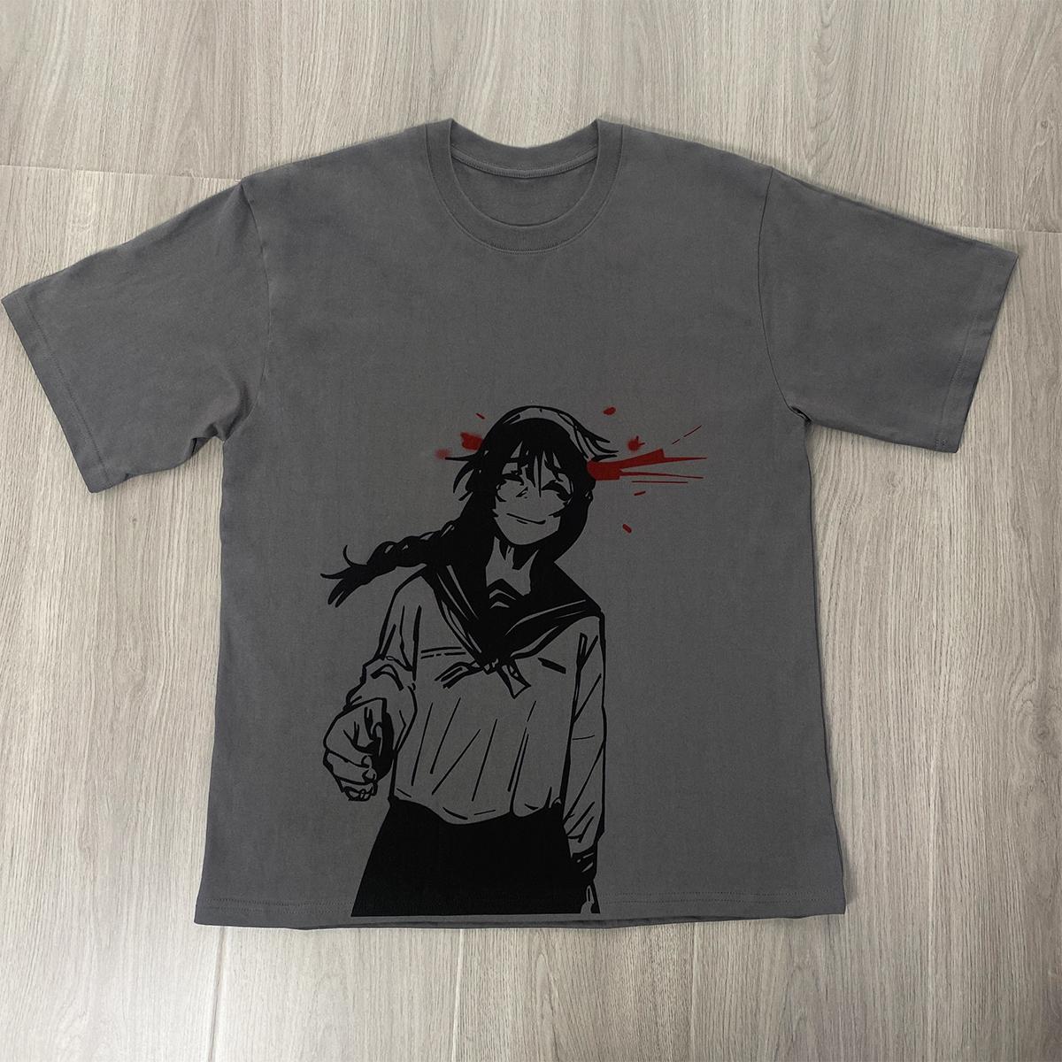 Toji and Amanai T-shirt Anime Manga Tee Jujutsu Kaisen T-shirt Streetwear Tee Menswera Round Neck Casual Shirt-JJK Menswear Top
