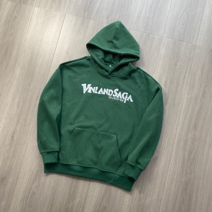 Vinland Saga Thorfinn Hoodie Unisex Printed Hoodie Anime Hoodie Forest Green Suitable for Winter Long Sleeve Stylish Wear For anime fan Fashion Streetwear Menswear Sweatshirts