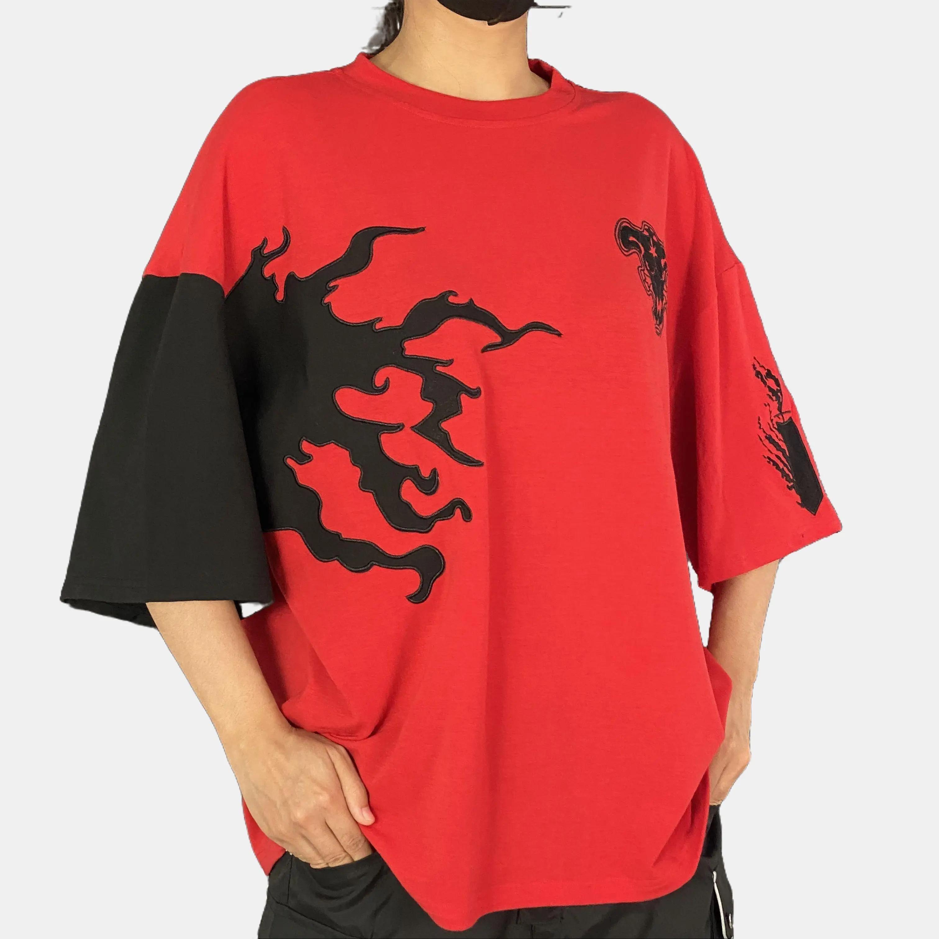 Black Clover Asta's demon Anime Double Printed Oversize Lightweight T-Shirt Unisex Printed Cool Tee Summer Street Clothing