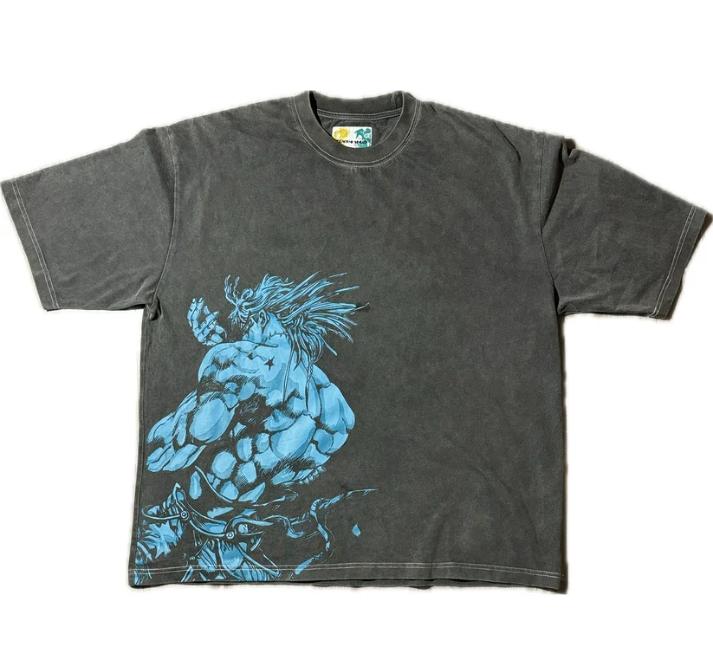 Dio Brando JoJo's Bizarre Adventure Vintage Oversized Washed Cotton T-shirt, Unisex Menswear Top