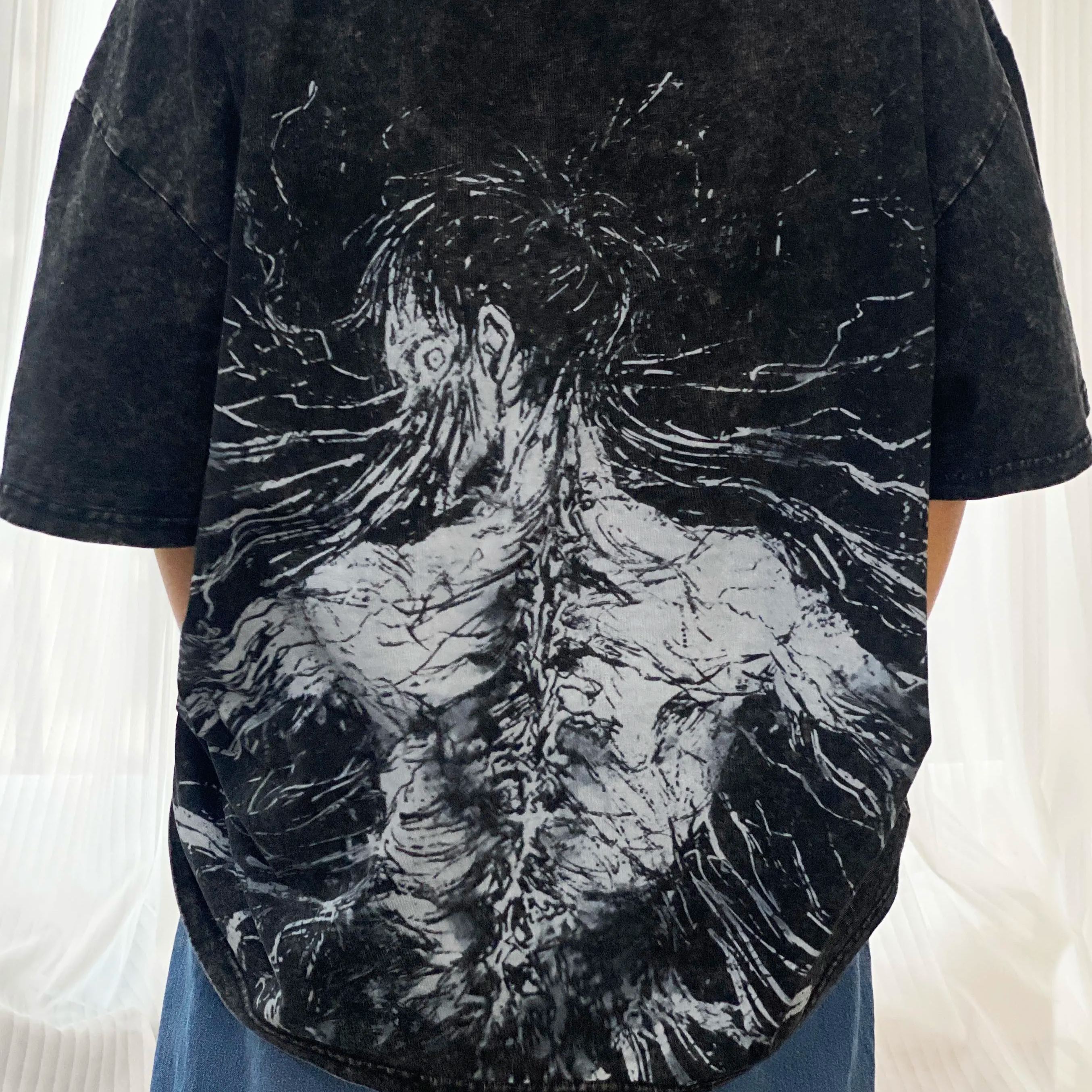 Eren Attack Titan cotton wash T-shirt Survey Corps cosplay short-sleeved novel comfortable unisex clothing Top Tee Menswear Tshirt Streetwear Tropical