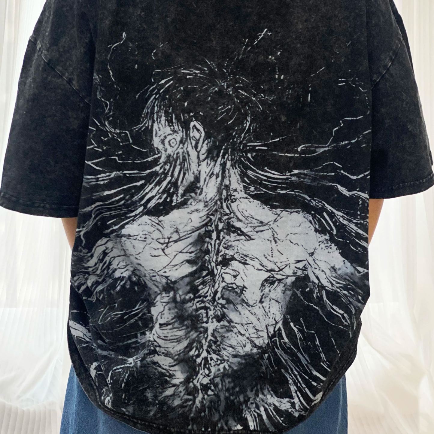 Eren Attack Titan cotton wash T-shirt Survey Corps cosplay short-sleeved novel comfortable unisex clothing Top Tee Menswear Tshirt Streetwear Tropical