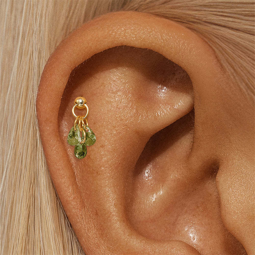 925 Sterling Silver Water Drop Piercing Earring Series