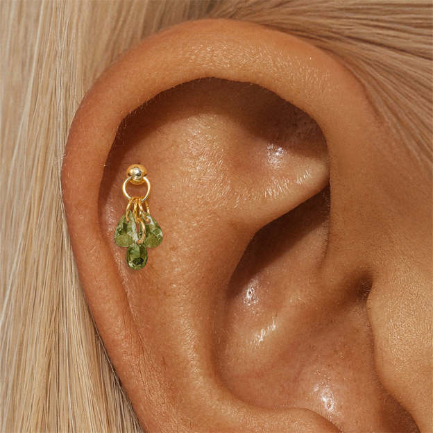 925 Sterling Silver Water Drop Piercing Earring Series