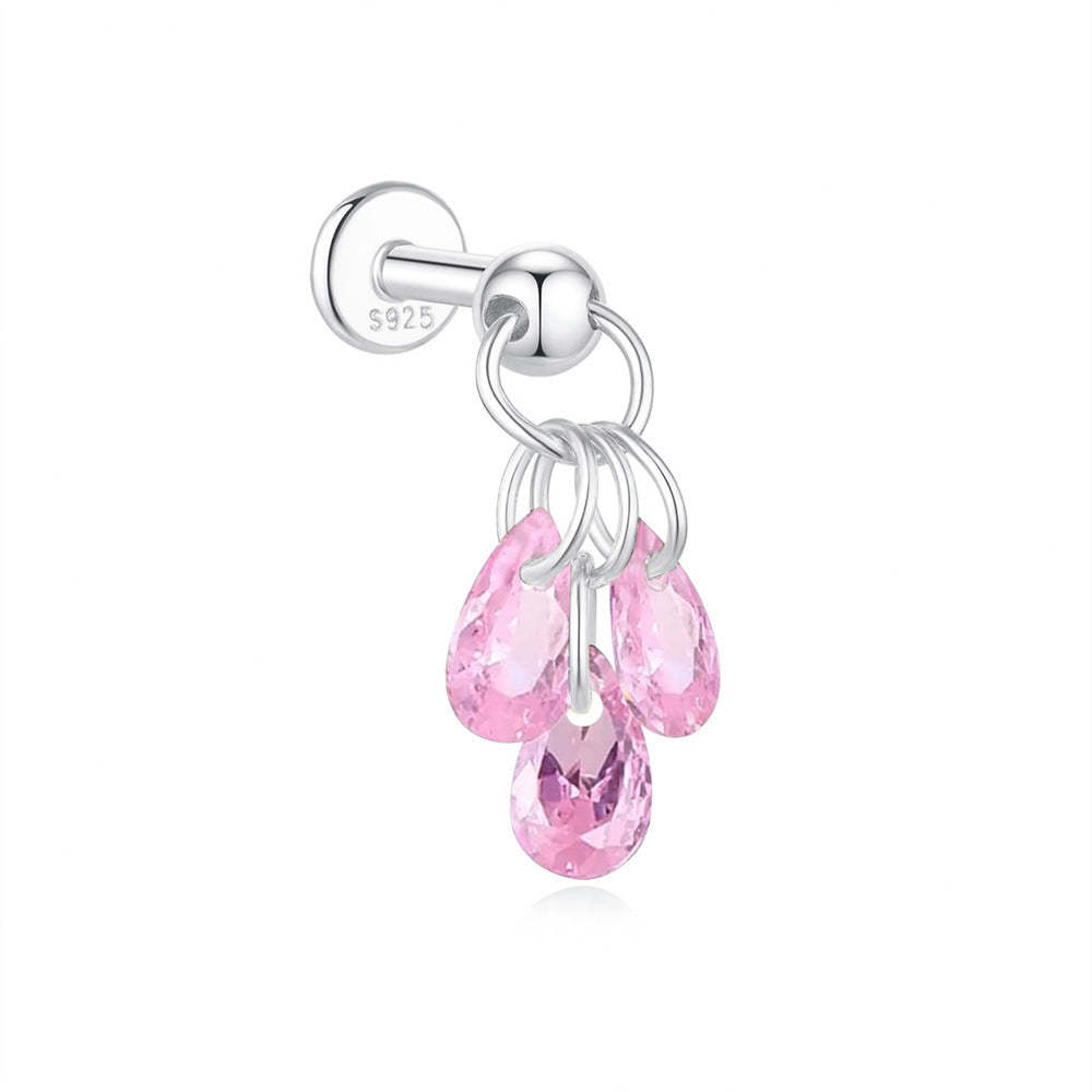 925 Sterling Silver Water Drop Piercing Earring Series