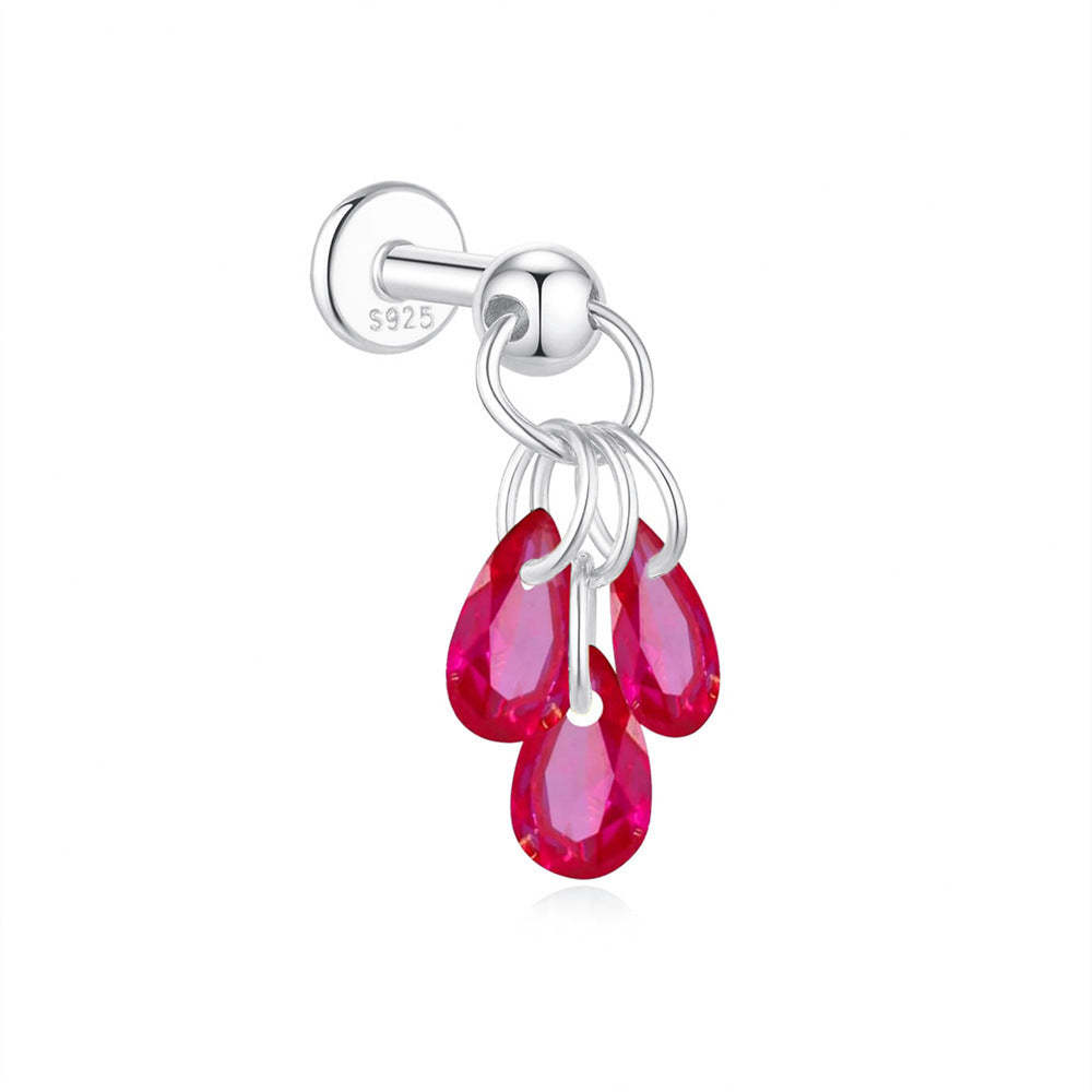 925 Sterling Silver Water Drop Piercing Earring Series