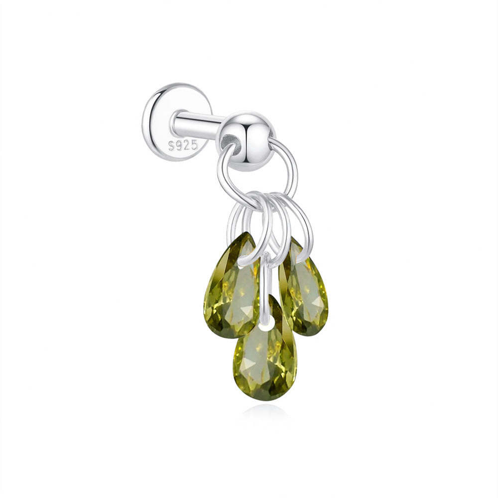 925 Sterling Silver Water Drop Piercing Earring Series