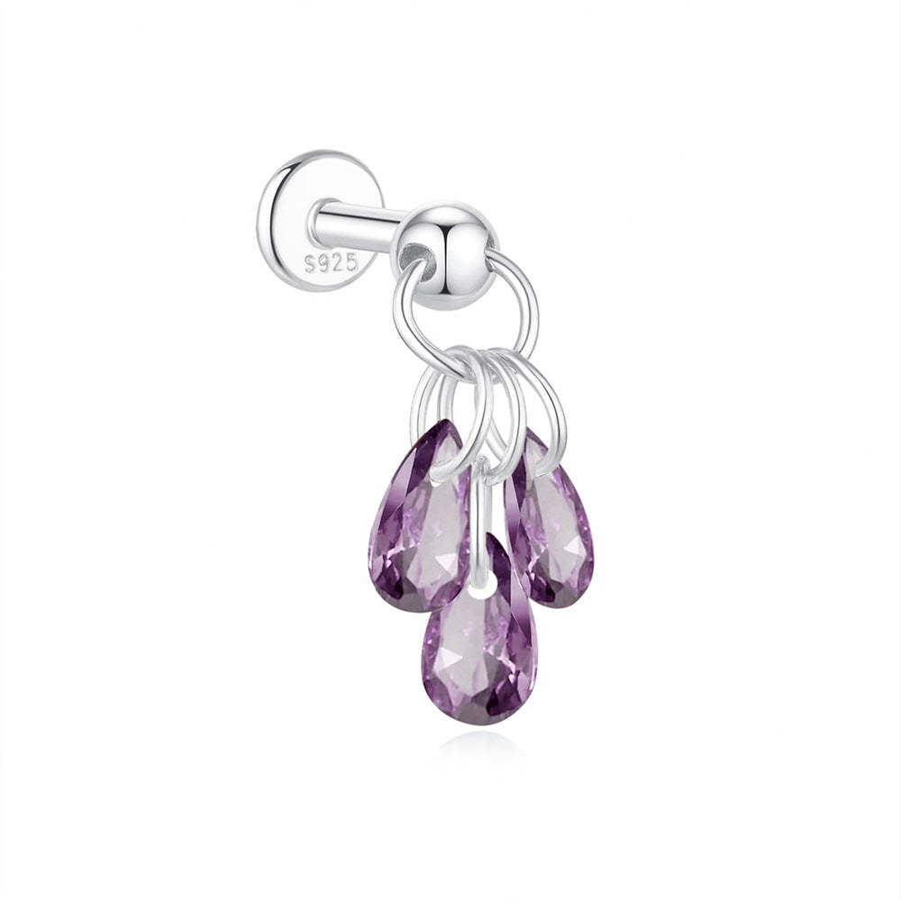 925 Sterling Silver Water Drop Piercing Earring Series