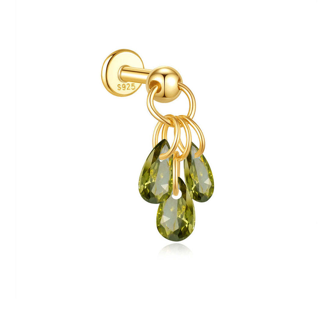 925 Sterling Silver Water Drop Piercing Earring Series