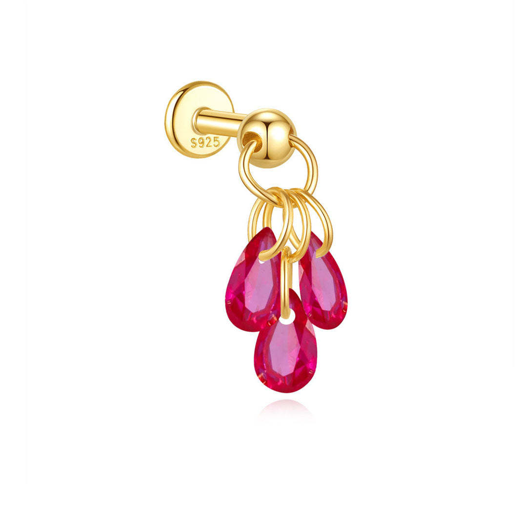 925 Sterling Silver Water Drop Piercing Earring Series