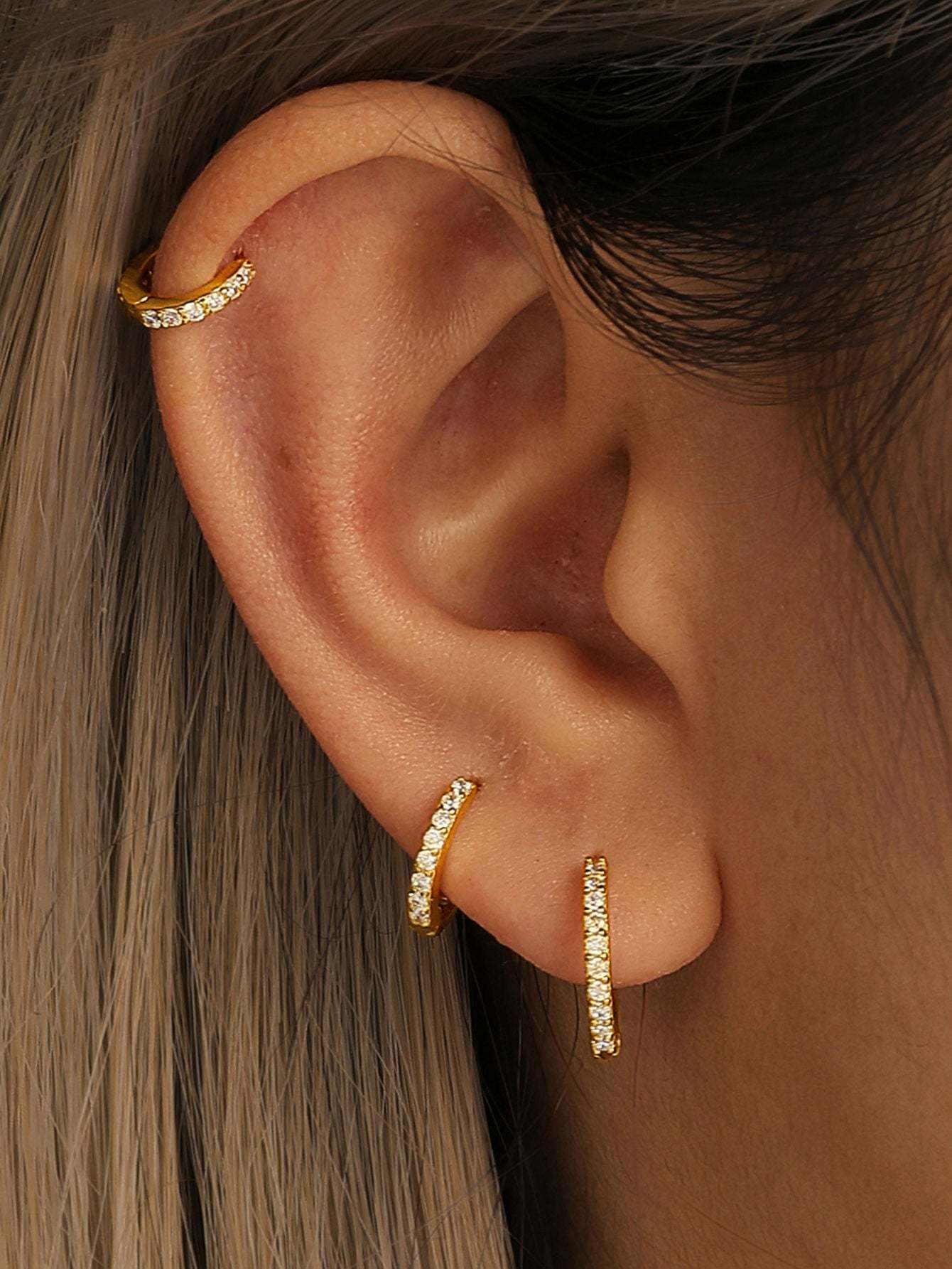 S925 Multi Size Zircon Hoop Earring Set-Olarajewelry