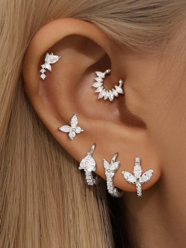 S925 Olara Butterfly Flower Earring Set-Olarajewelry