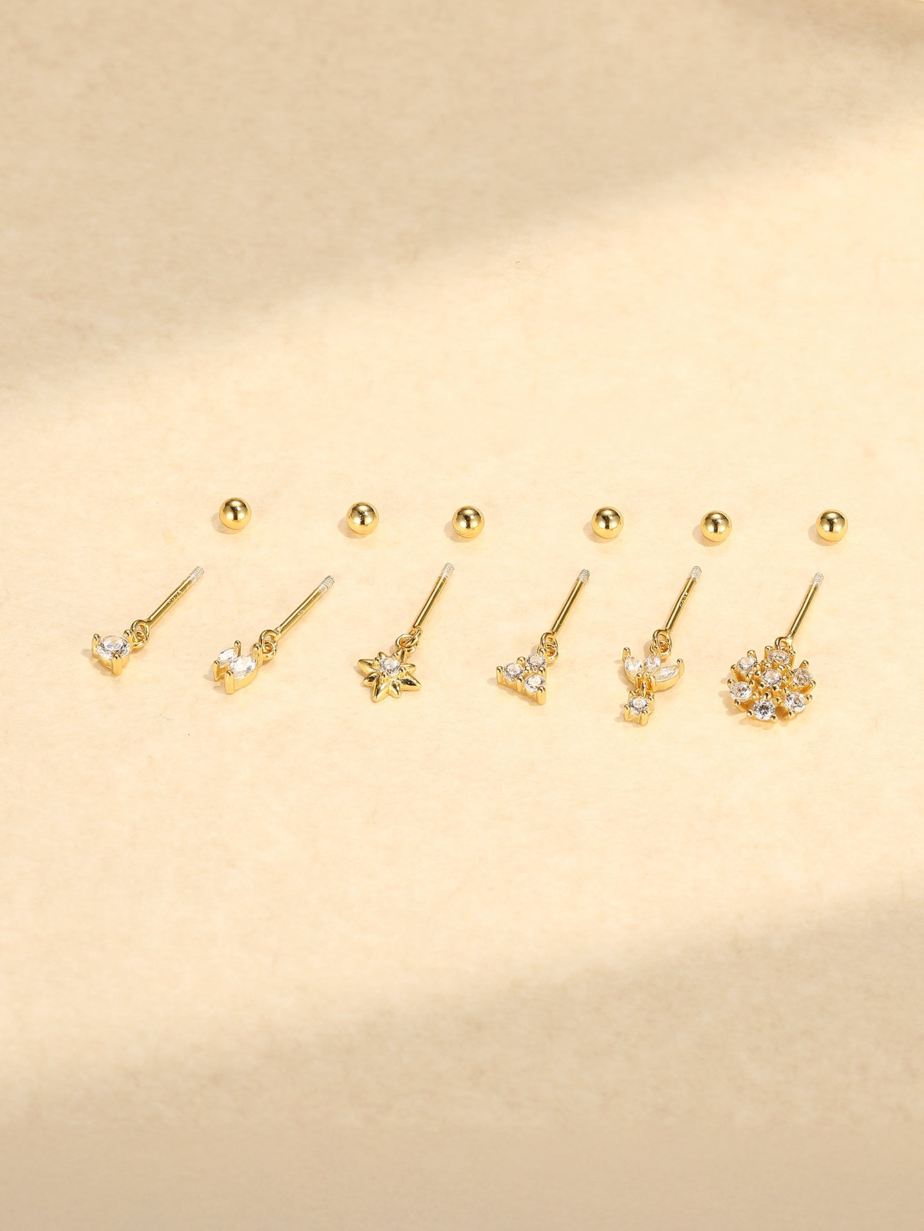 S925 Crown Vertical Helix Ear Piercing Stud-Olarajewelry