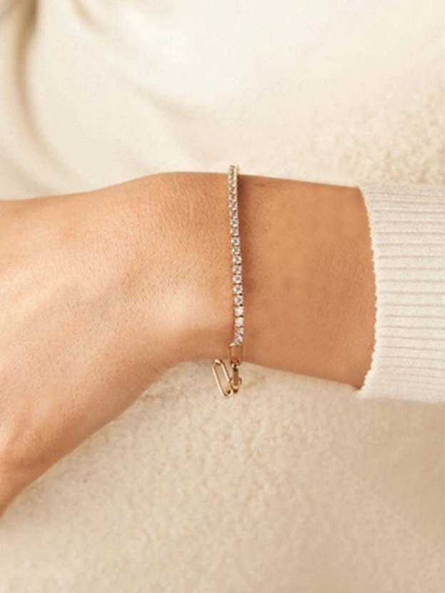 S925 Half Tennis Bracelet-Olarajewelry