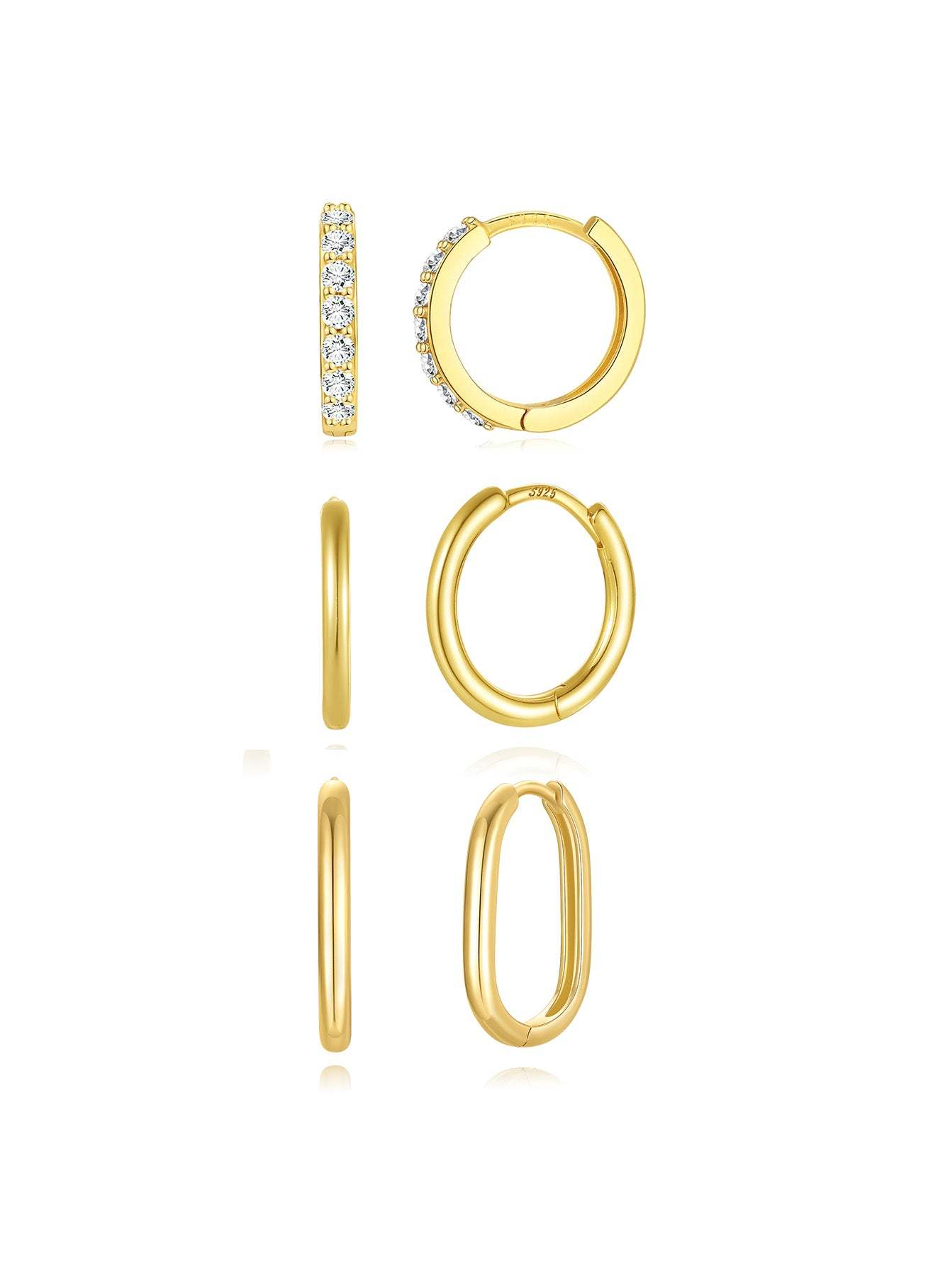 Olara Classic U Earring Set-Olarajewelry