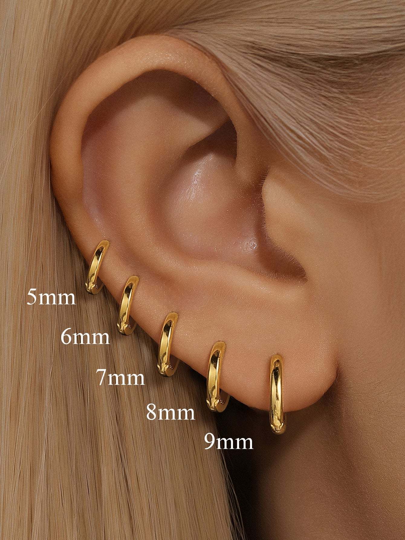 S925 Classic Sterling Silver Multi Size Daily Casual Hoop Earrings-Olarajewelry