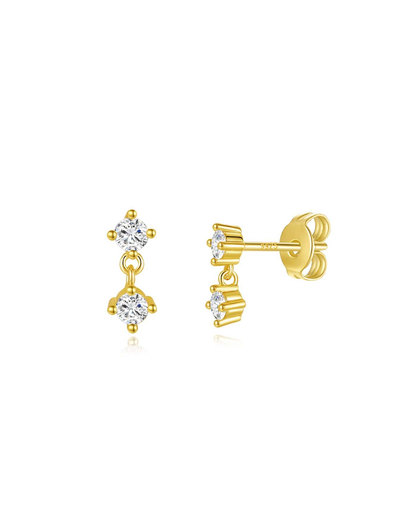Olara Simple Versatile Zircon Pendant 3 Earring Set-Olarajewelry