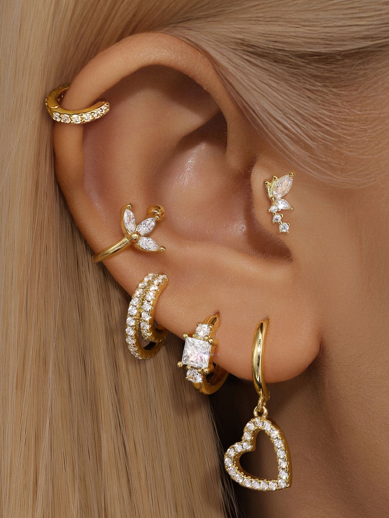 S925 Marquise Zircon Ear Clip Earring-Olarajewelry