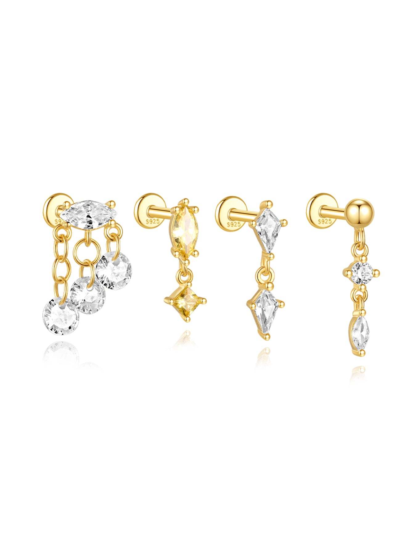S925 Ice Crystal Gorgeous Pendant Earring Series-Olarajewelry