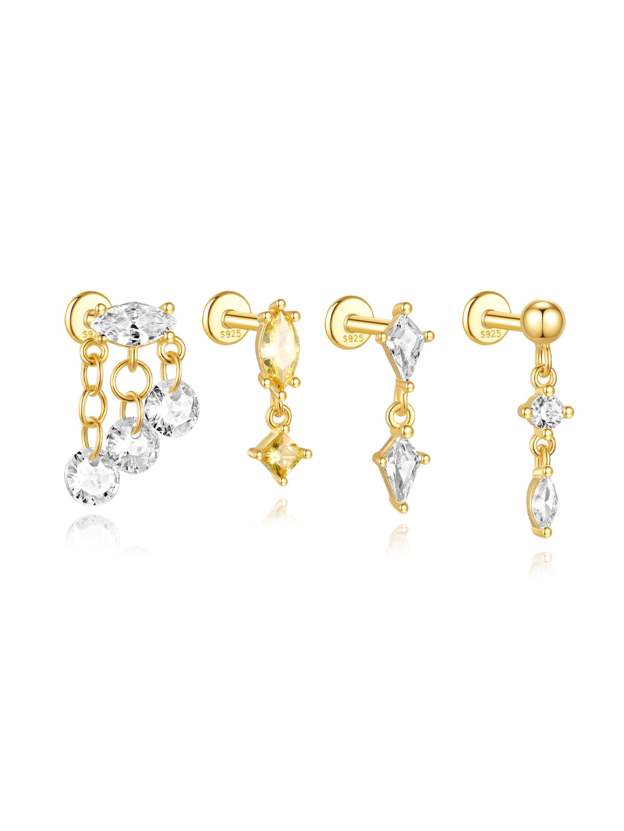 S925 Ice Crystal Gorgeous Pendant Earring Series-Olarajewelry