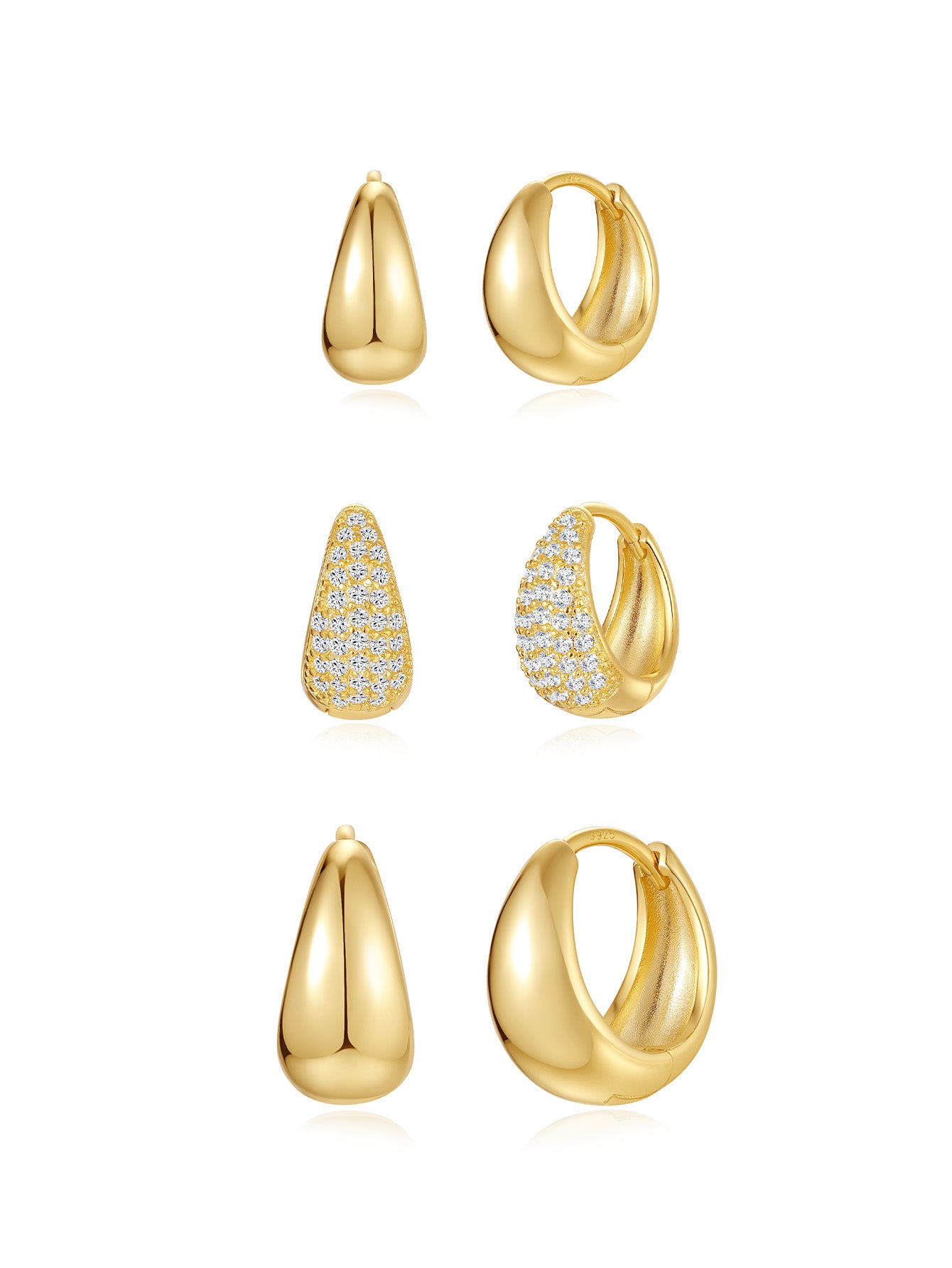Classic Glossy Drop Earrings-Olarajewelry