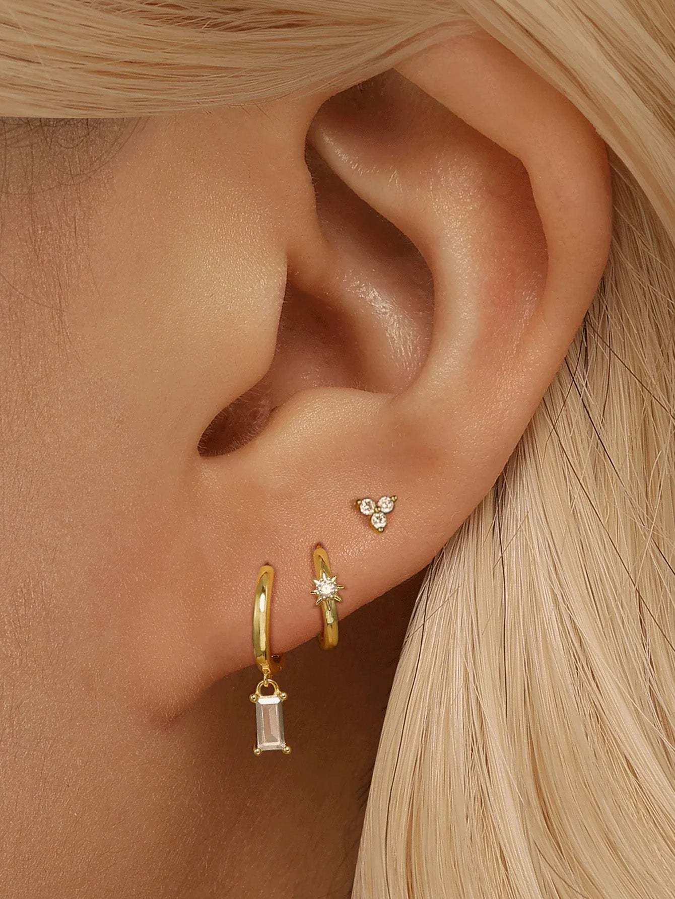 Olara Square Zirconia Pendant Earrings-Olarajewelry