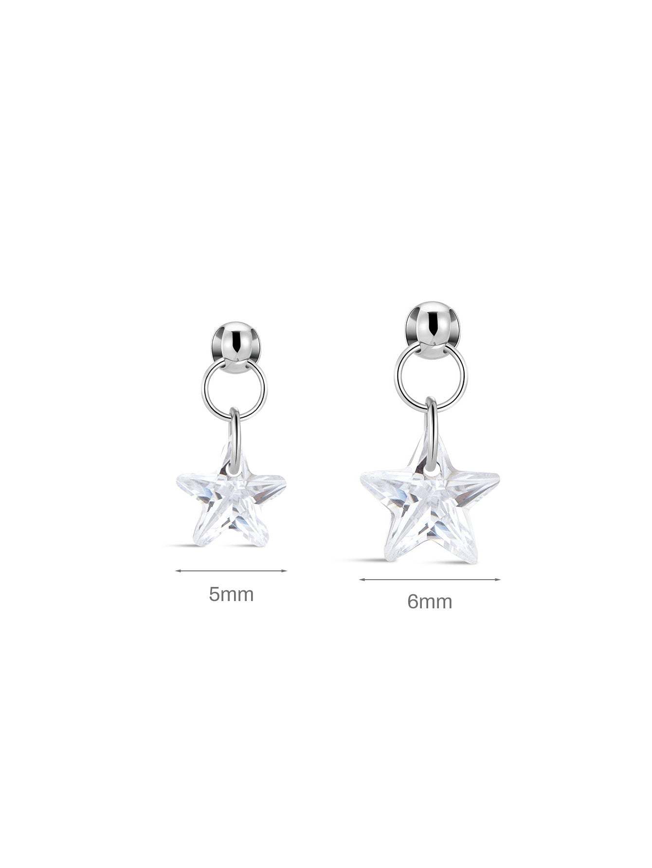 G23 Titanium Small Star Ear Piercing Stud-Olarajewelry