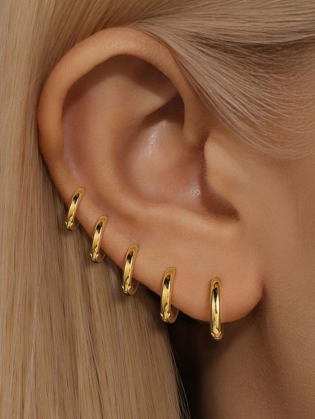 S925 Classic Sterling Silver Multi Size Daily Casual Hoop Earrings-Olarajewelry
