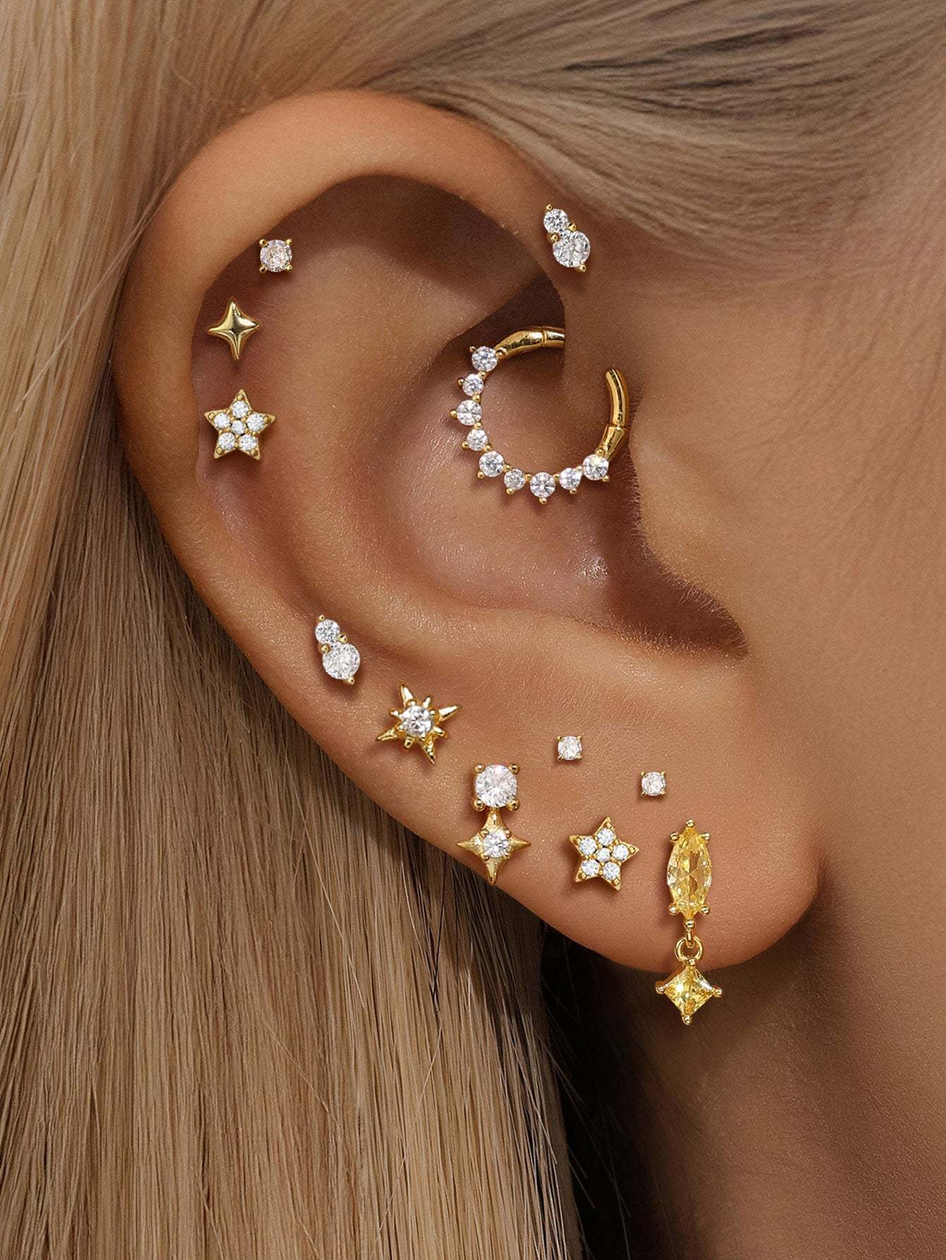 S925 Starry Ear Lovely Fashion Studs Earring Collection-Olarajewelry